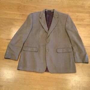 Ralph Lauren LRL Mens 2 Button Blazer Paisley Lining Jacket Khaki Tan Size 42R
